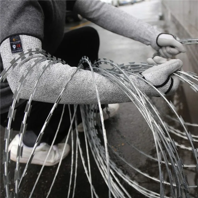 1Pc Level 5 Safety Sleeves Anti Cut Arm Puncture Gloves HPPE Cut Resistant Anti-Puncture Work Protection Arm Safety Sleeves - view 6