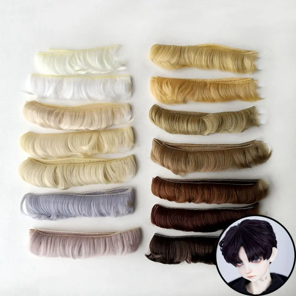 1PC 100*5cm Doll Fringe Hair Short Curly Wigs Handmade Doll Hair Extensions Kids Toys Gifts Dolls Accessories