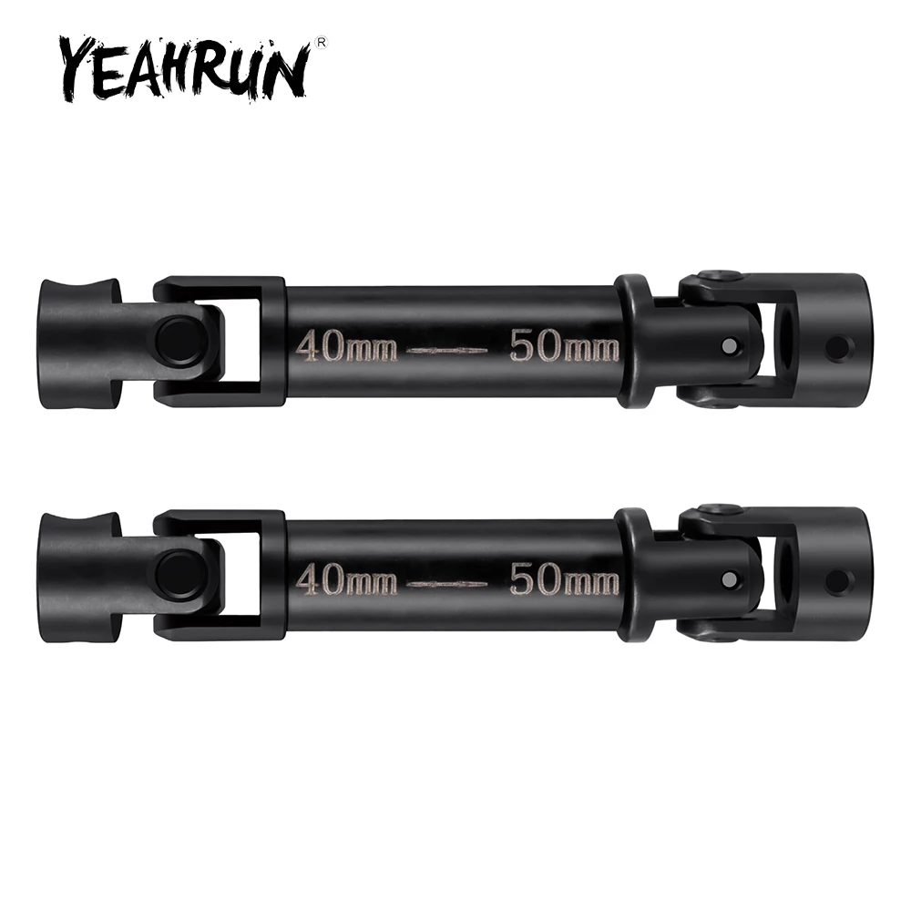 Yeahrun 2 peças de eixo de transmissão de aço para fms fcx24 power wagon rtr smasher v2 chevrolet k5 1/24 rc peças de atualização de carro
