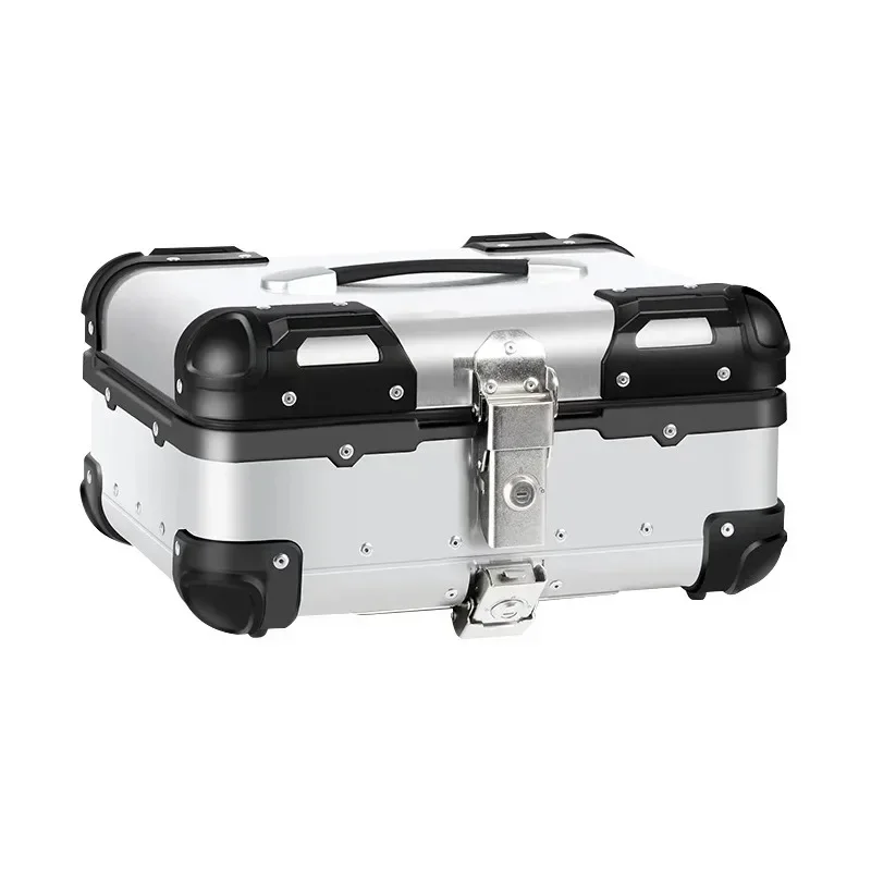 Durable Alloy Tail Box for Electric Motorcycles – Lockable, Reflective Strips, Quick-Release Mount, 30–45L Capacity Options