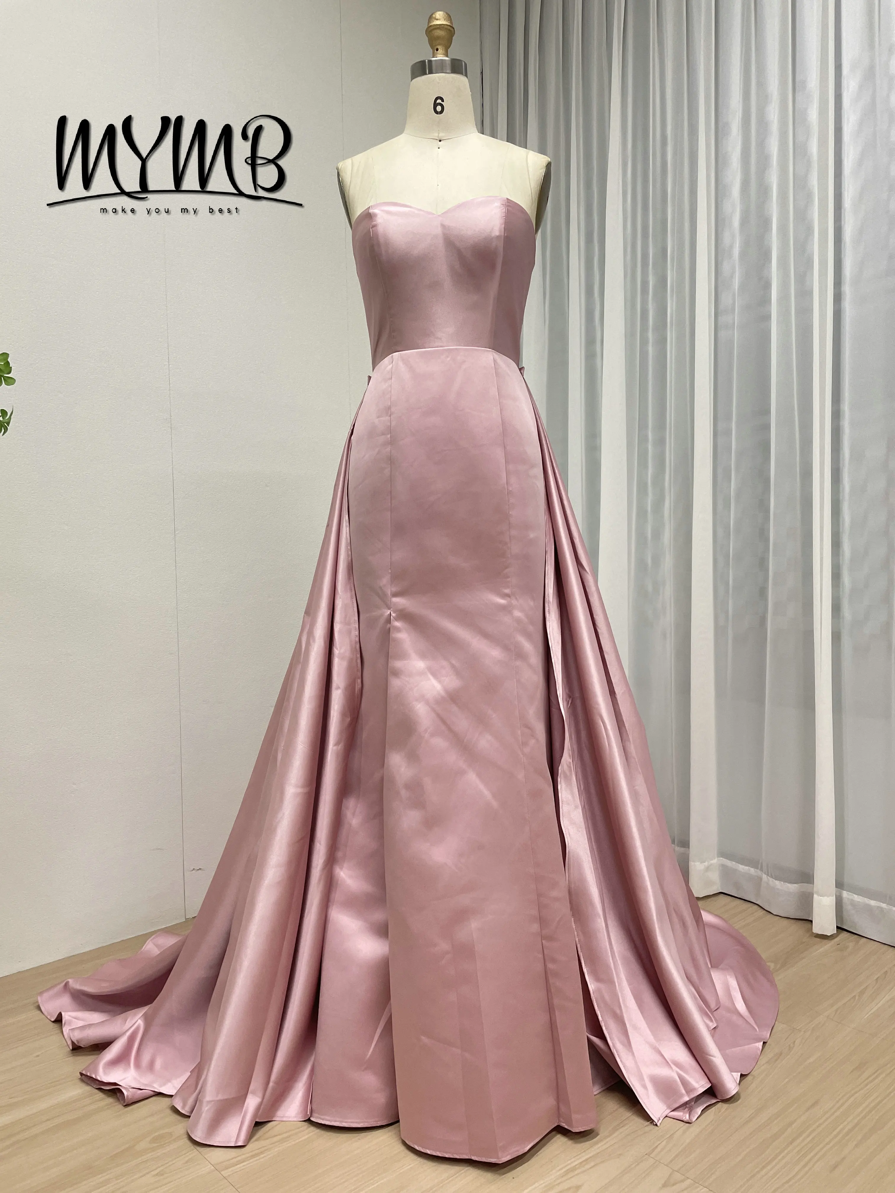 MYMB Zomer Vrouwen Jurk Ruche uit de Schouder Lange Mode Casual Satijnen Jurk Elegante Partij Formele Prom Avondjurk MY30162