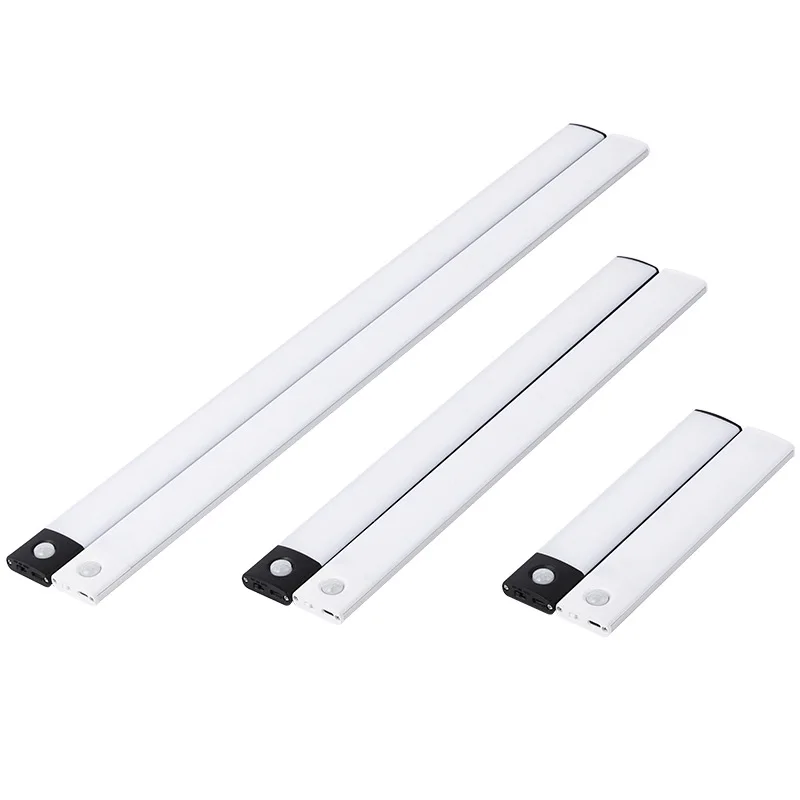 Night Light Motion Sensor Led USB Rechargeable Motion Detector Cabinet Lights 3 Colors In One Lamp Bedroom Kitchen Decor