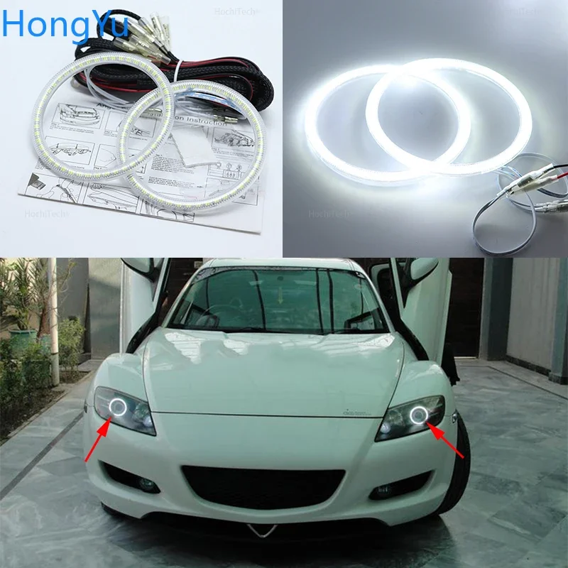

Super Bright white color 3528 SMD led Angel Eyes kit daytime running light DRL For Mazda RX8 Rx-8 2004-2008 2005 2006 2007