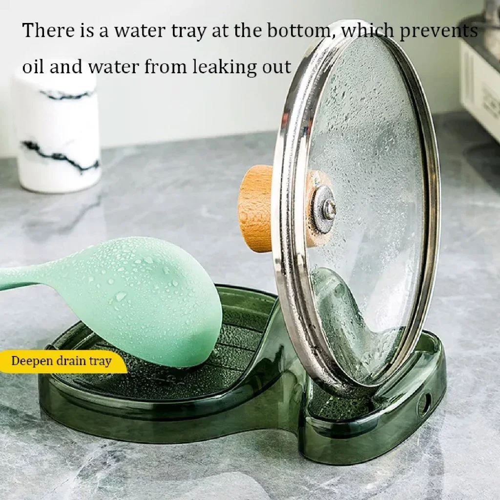 Multifunctional Pan Pot Lid Holder Stand Rack Spoon Rest Pot Lid Spatula Soup Spoon Storage Shelf Kitchen Storage Tool