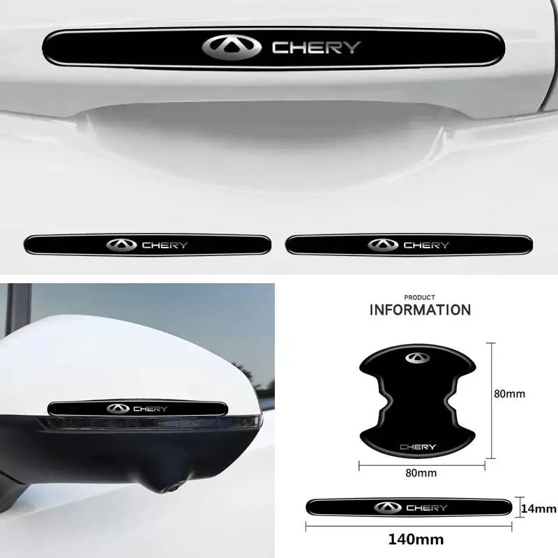 For Chery Tiggo 7 Pro Tiggo 8 Pro Omoda 5 Jaecoo J7 J8 8Pcs Door Handle Bowl Sticker Anti Scratch Protective Decal Car Exterior