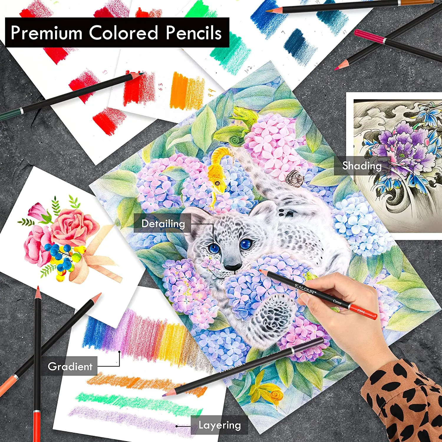 Kit lápices colores y bocetos para niños – Estuche viaje - imagen 5