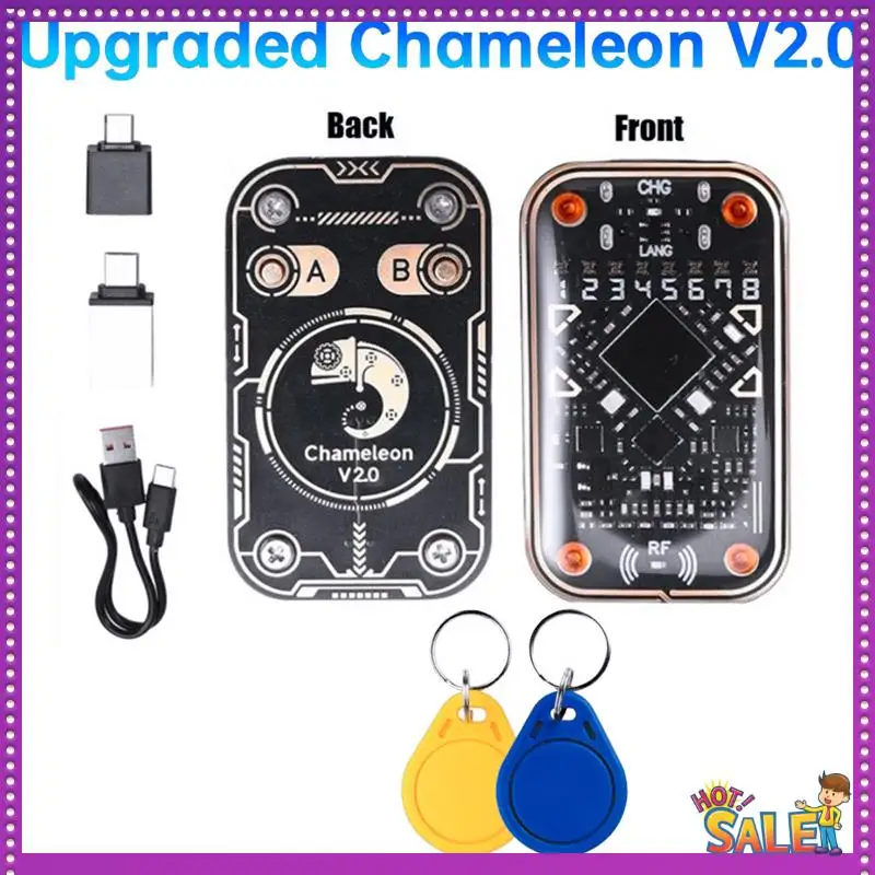 

AA87 Chameleon Ultra V2.0 RFID Smart Chip Reader Smart Card Emulator+CUID/UID Keychain 125K 13.56M Card Decode NFC Duplicator