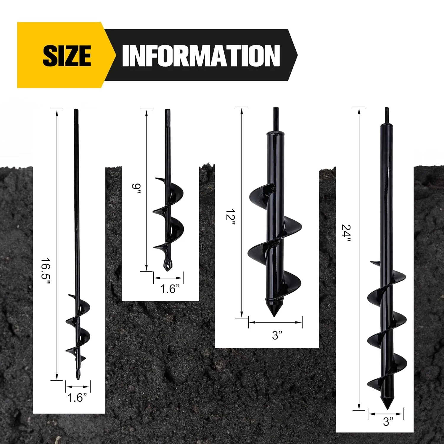Goture Kit de tarière spirale  - Power Tools Yard avis et prix