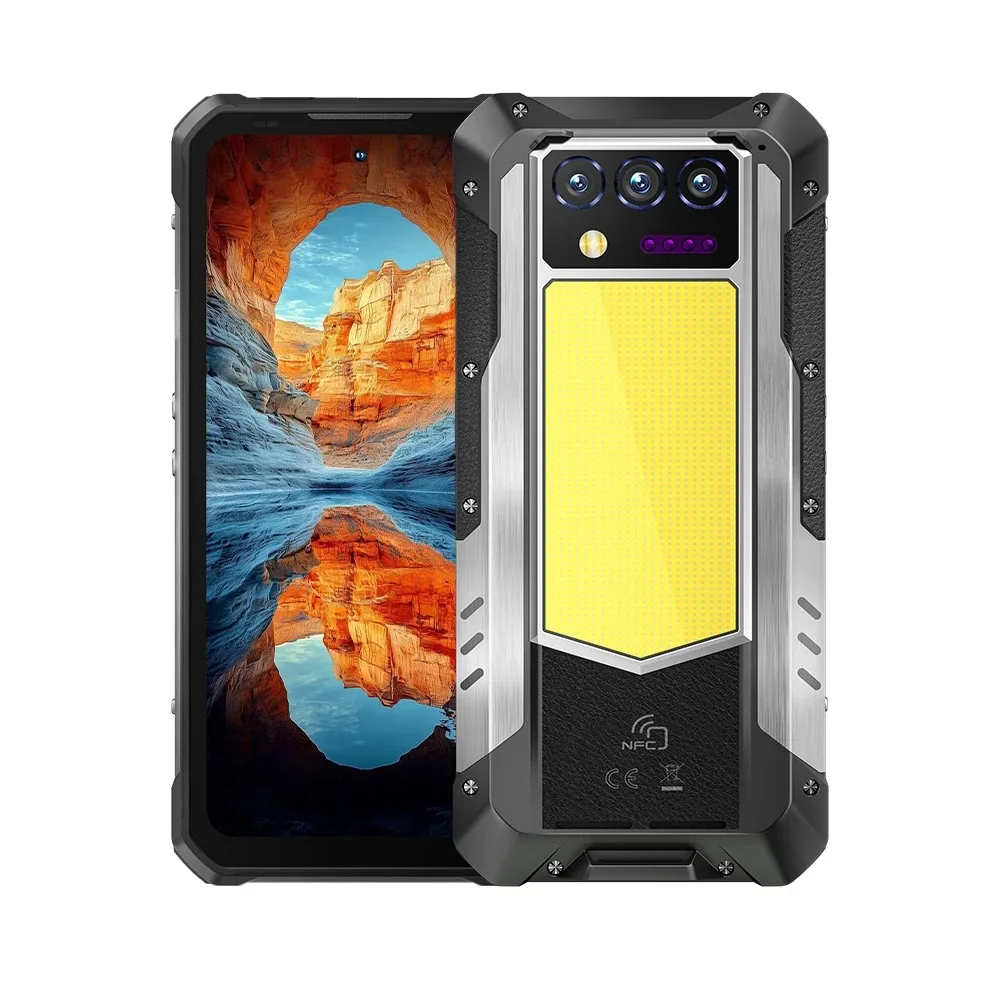 oukitel Rugged Smartphone WP100 TITAN Built-in Projector 1200-Lumen Camping Light 33000mAh 16GB+512GB 200MP Cell Phone NFC
