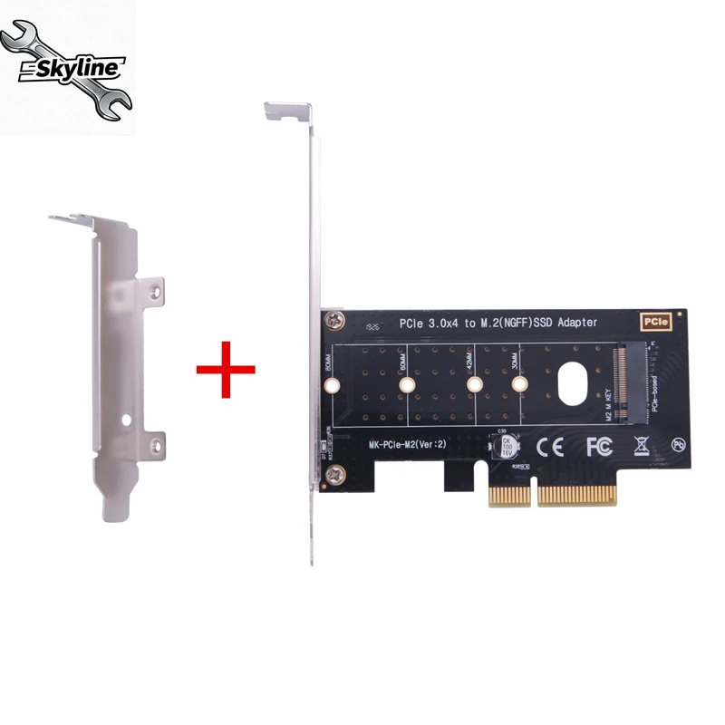 M Key PCIe X4 To M.2 NGFF SSD Riser Card, Multi-Size 2230-2280 Solid State Drive PCI Express 3.0 Converter Accessory