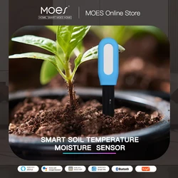 Moes-Bluetooth土壌水分計,温度計,吸湿および湿度センサー,植物モニター,庭の自動散水