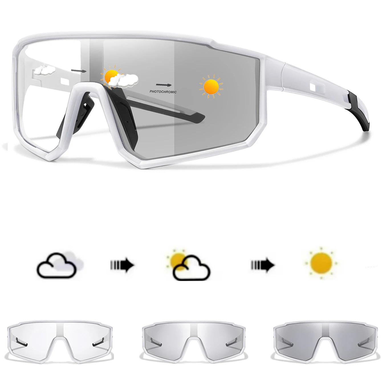 Neue Stil Marke Photochrome Brillen Männer Frauen Fahrrad MTB Bike Laufen Angeln Radfahren Gläser Komfortable Winddicht Brille