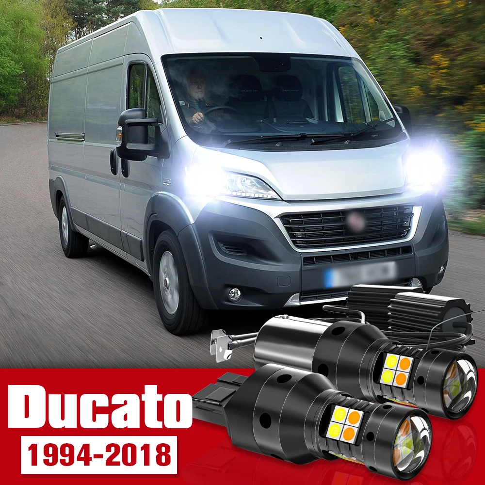 

2pcs LED Accessories Dual Mode Turn Signal+Daytime Running Light DRL For Fiat Ducato 1994-2018 2012 2013 2014 2015 2016 2017