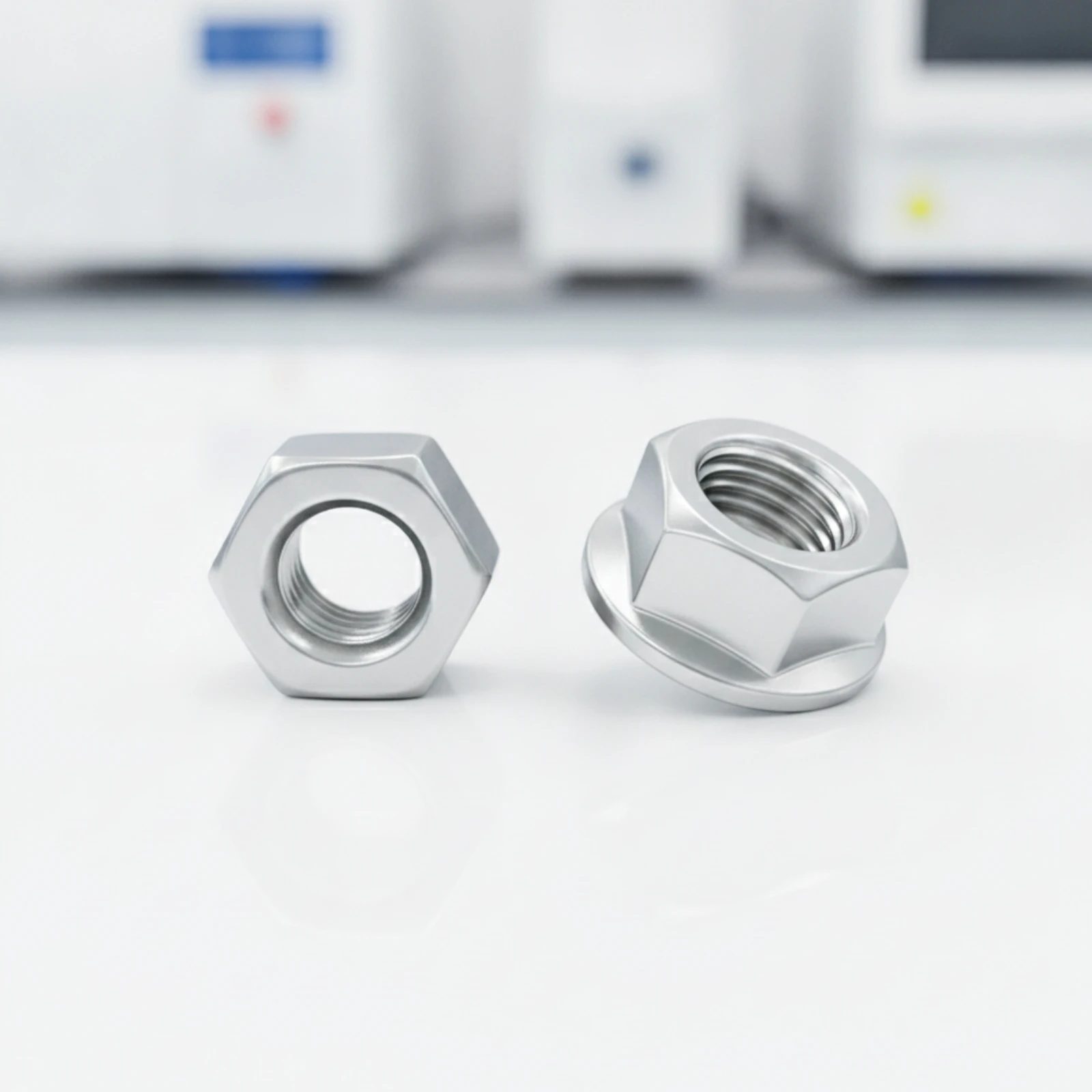 2 Pieces Hex Flange Nuts Hexagonal Hexagon Flange Nuts Fasteners Heavy Duty Long-Lasting for Mechanics, Machinery Assembly