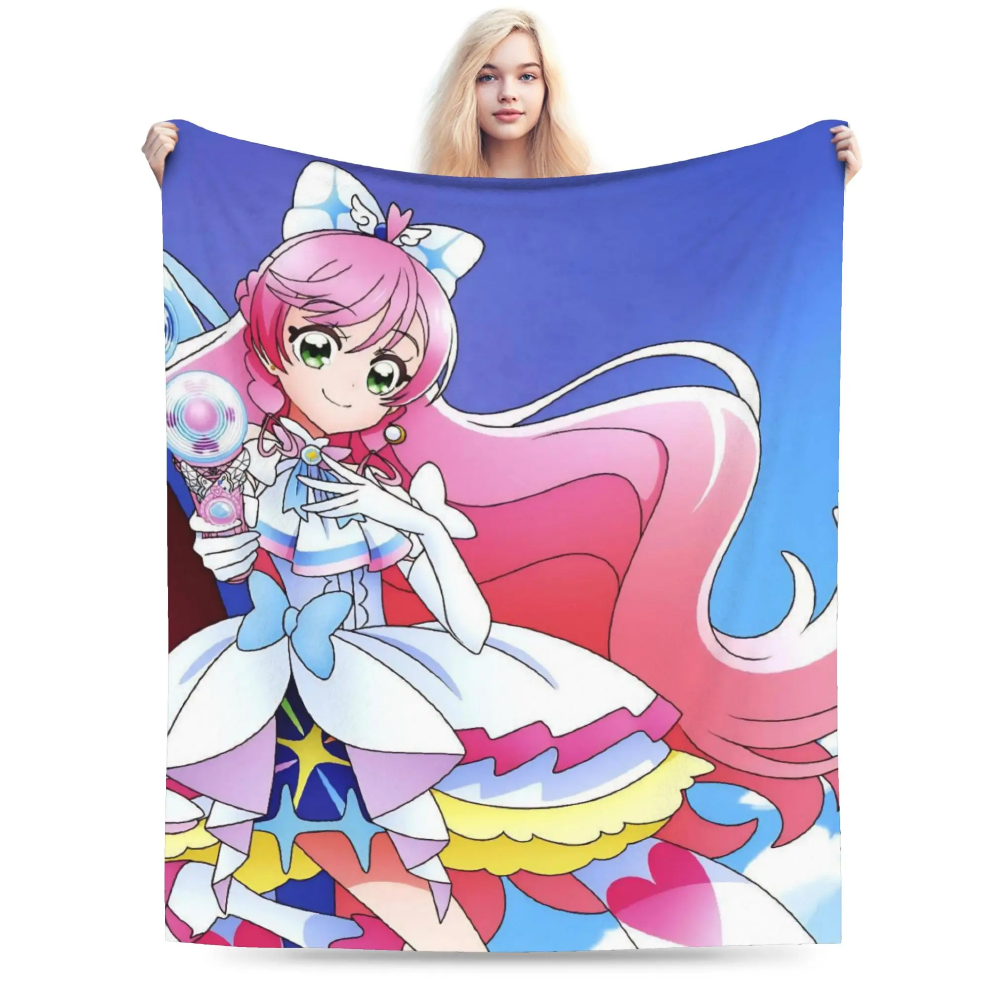 Soaring Sky Pretty Cure Blanket Multi-size Soft and Lightweight  Throw Blankets for Sofa Couch and Bed