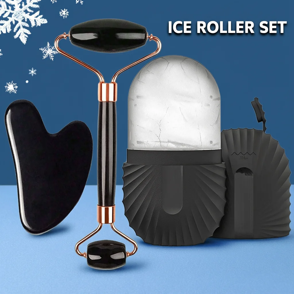 Ice Face Roller & Gua Sha Facial Tool Set product image