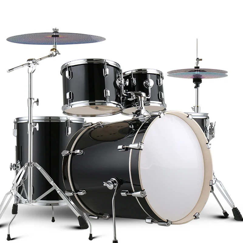 

HUASHENG High End Drum Kit OEM Percussion Instrument Low Volume Cymbal Drum Set Professional for Adult Kid