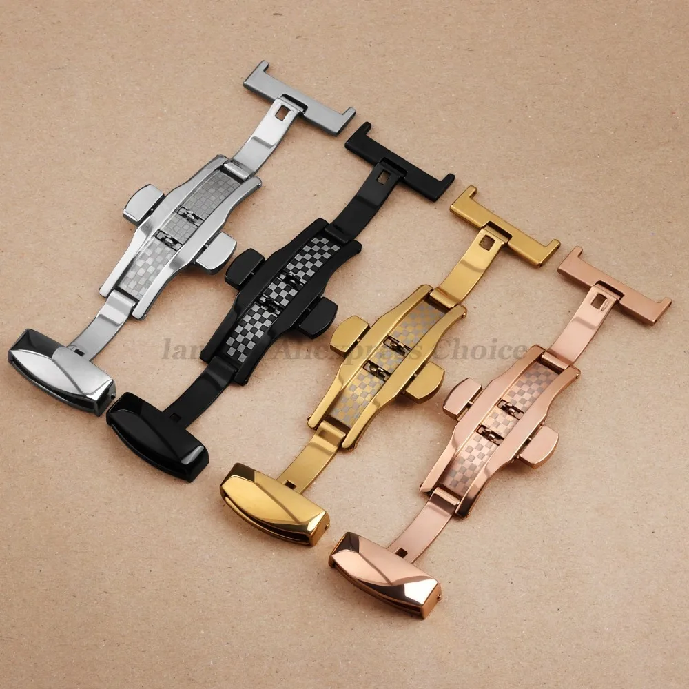 10 12 14 16mm 18mm 20mm 22mm Butterfly Deployment Buckle Automatic Stainless Steel Clasp for Watch Band Replace Clasp with Tool image 4