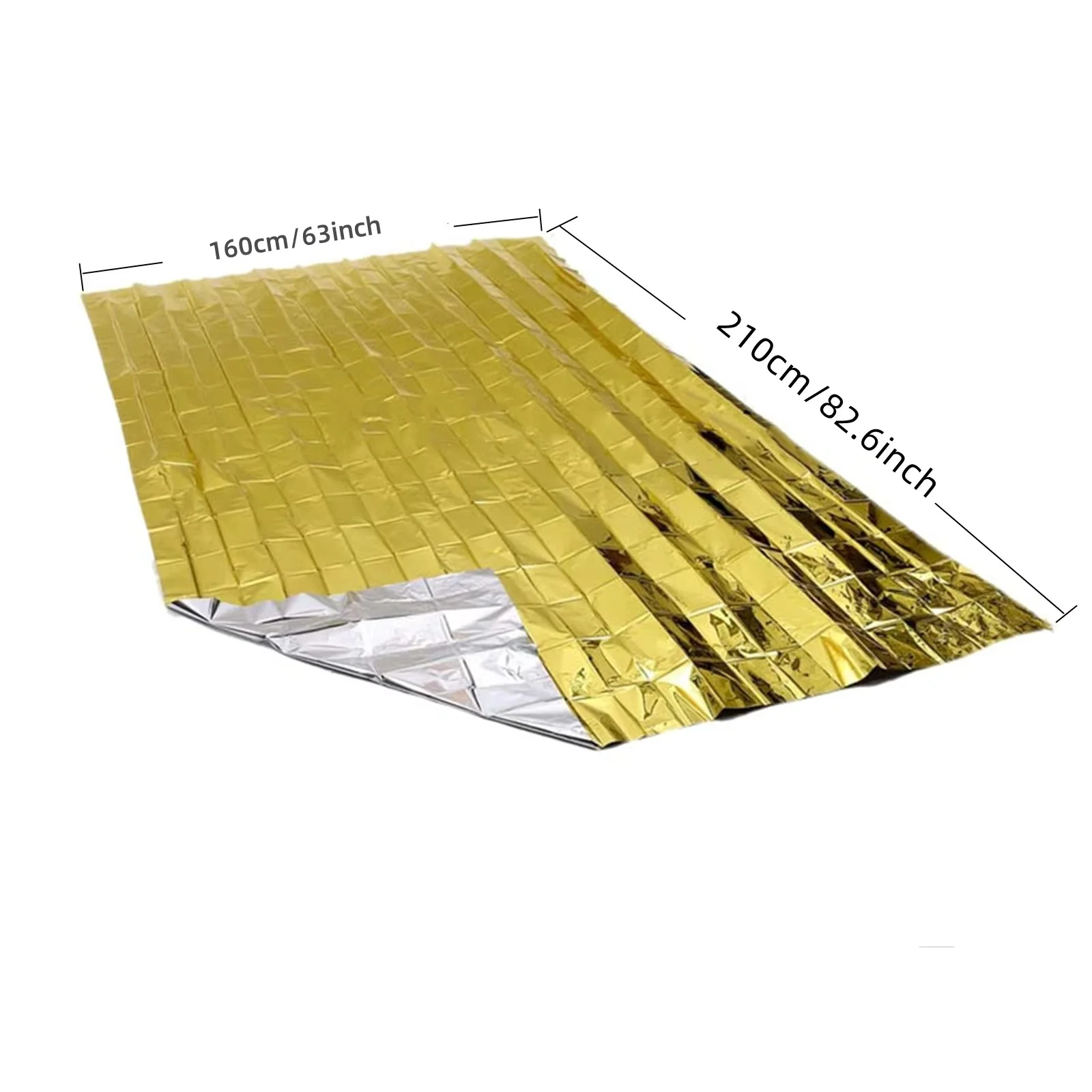 Аварийное одеяло 160*210 см, водонепроницаемое сохраняющее тепло одеяло, инструмент для выживания в кемпинге, спасательные инструменты для оказания первой помощи, золото