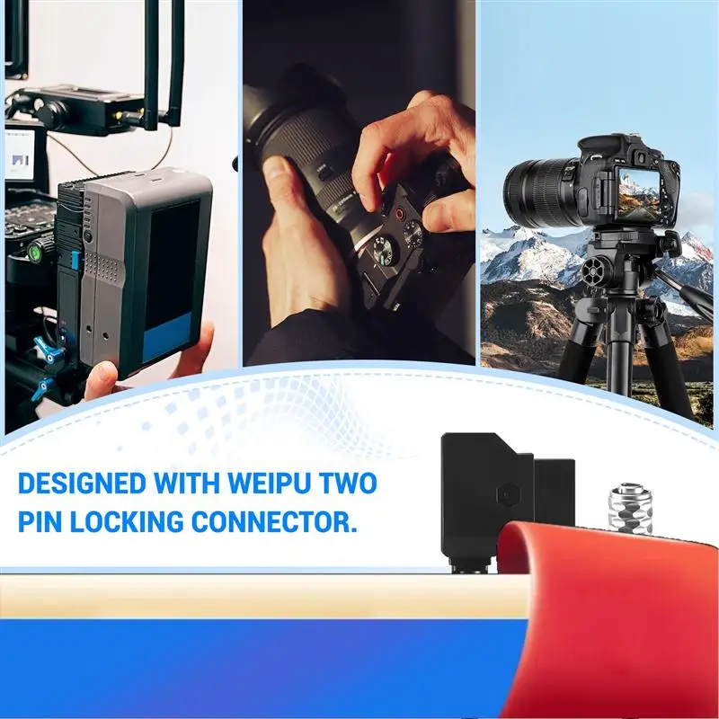 D-Tap To BMPCC 4K 2 Pin Locking Power Cable For Blackmagic Pocket Cinema Camera 4K For Sony V Mount Battery-X62A