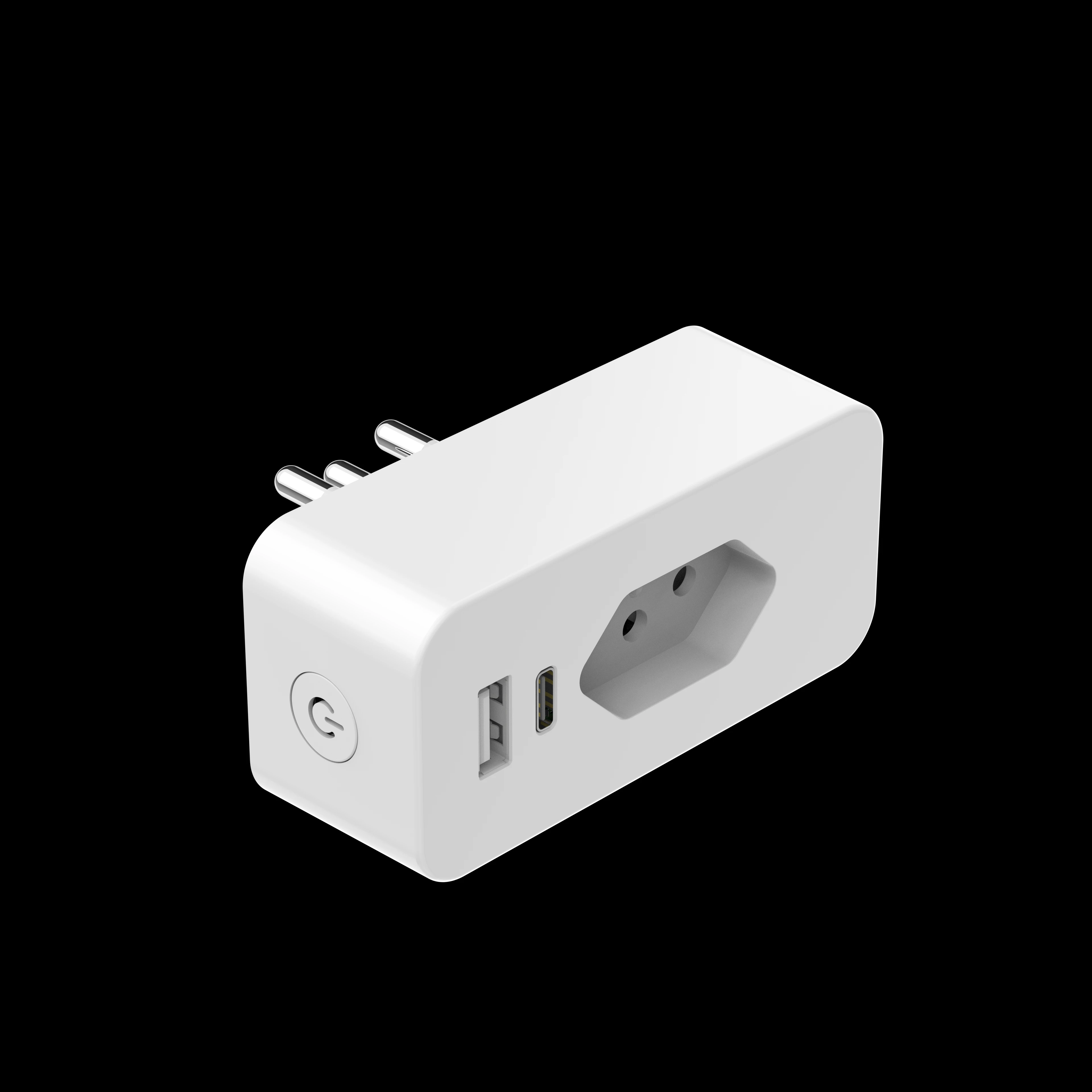 SIXWGH Tuya Smart 16A WiFi Steckdose Glas USB + Typ C Lade Port Power Monitor Brasilien Stecker Unterstützung google Home Alexa