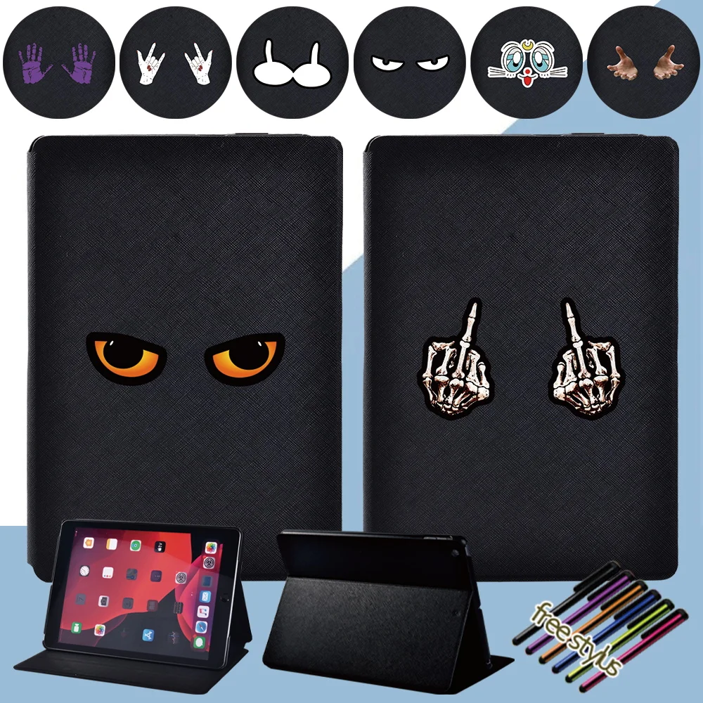 

Tablet Case for Apple IPad 7th 8th Gen 10.2" Air 3 Pro 10.5" Flip iPad 2021 9th Cases Folio Funda Gestures Big Eyes Shell Cover