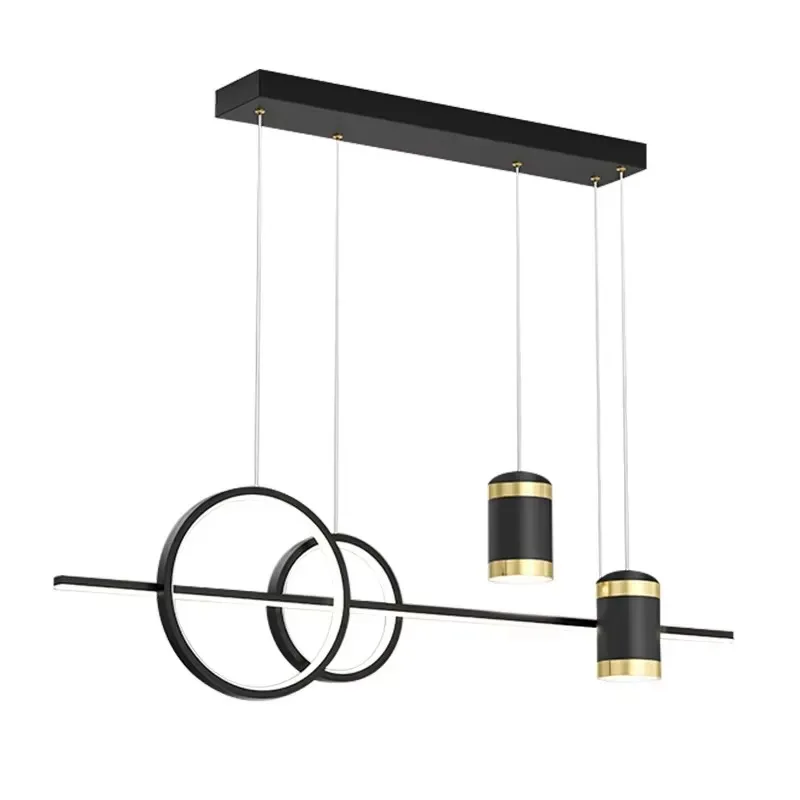 Star restaurant chandelier light luxury dining table Internet celebrity intelligent voice-activated projection LED