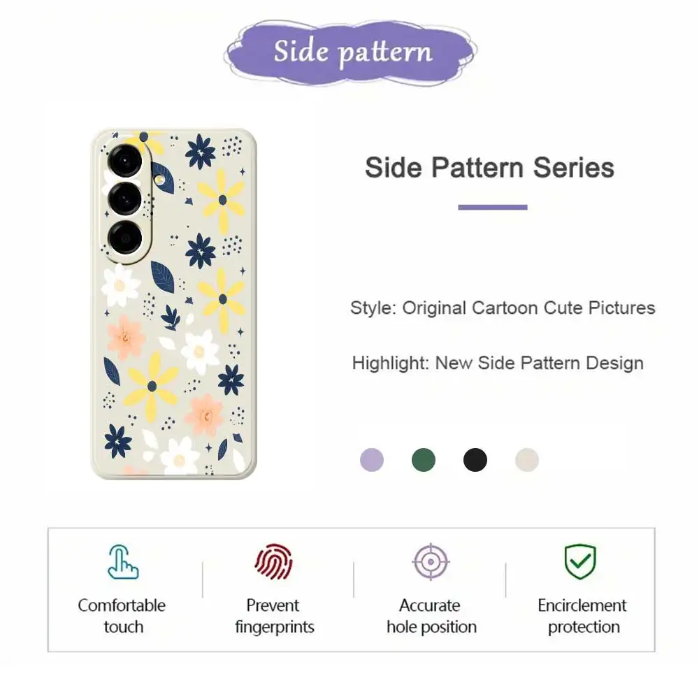 Чехол для телефона со свежим и нежным цветком для Samsung Galaxy A56 A32 A23 A22 5G A32 A23 4G A55 A54 A53 A52 A51 A35 A34 A31 Soft Cover