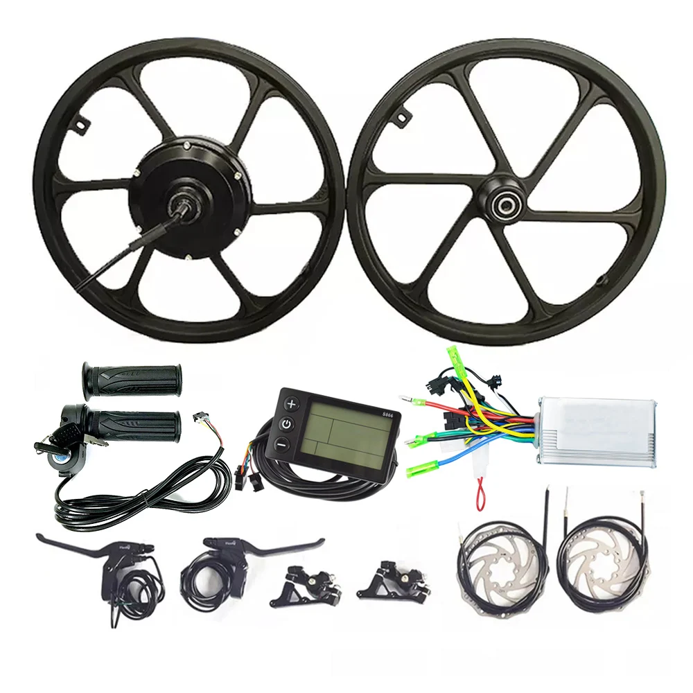 

16x2.125 16 Inch 36V 48V 500W Brushless Geared Disc Brake Scooter Motor Kit Electric Bicycle Conversion Kit