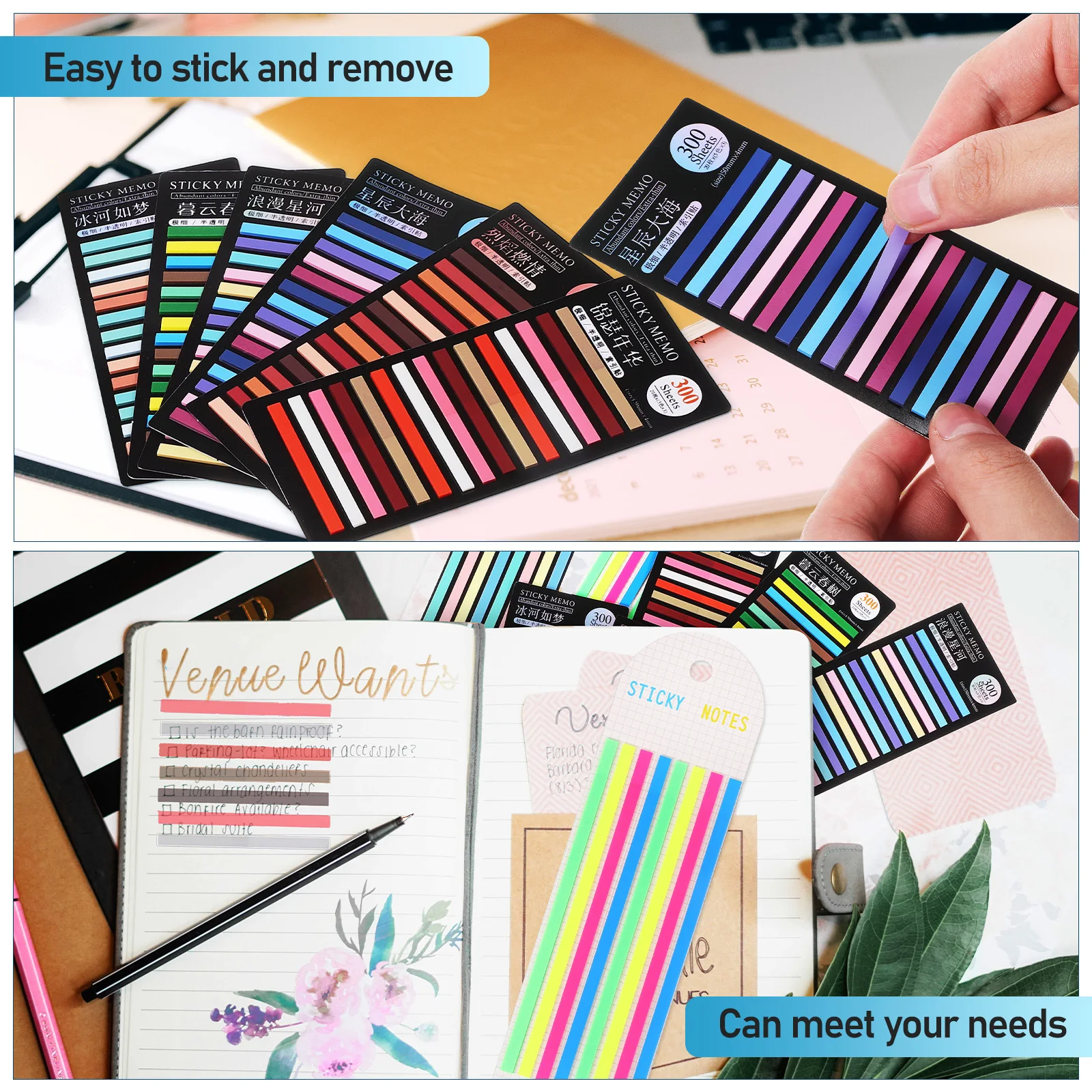 

8Packs Highlighter Strips Transparent Tapes for Book Annotation Marking Key Sentences Indexing Pages Highlighter Strips