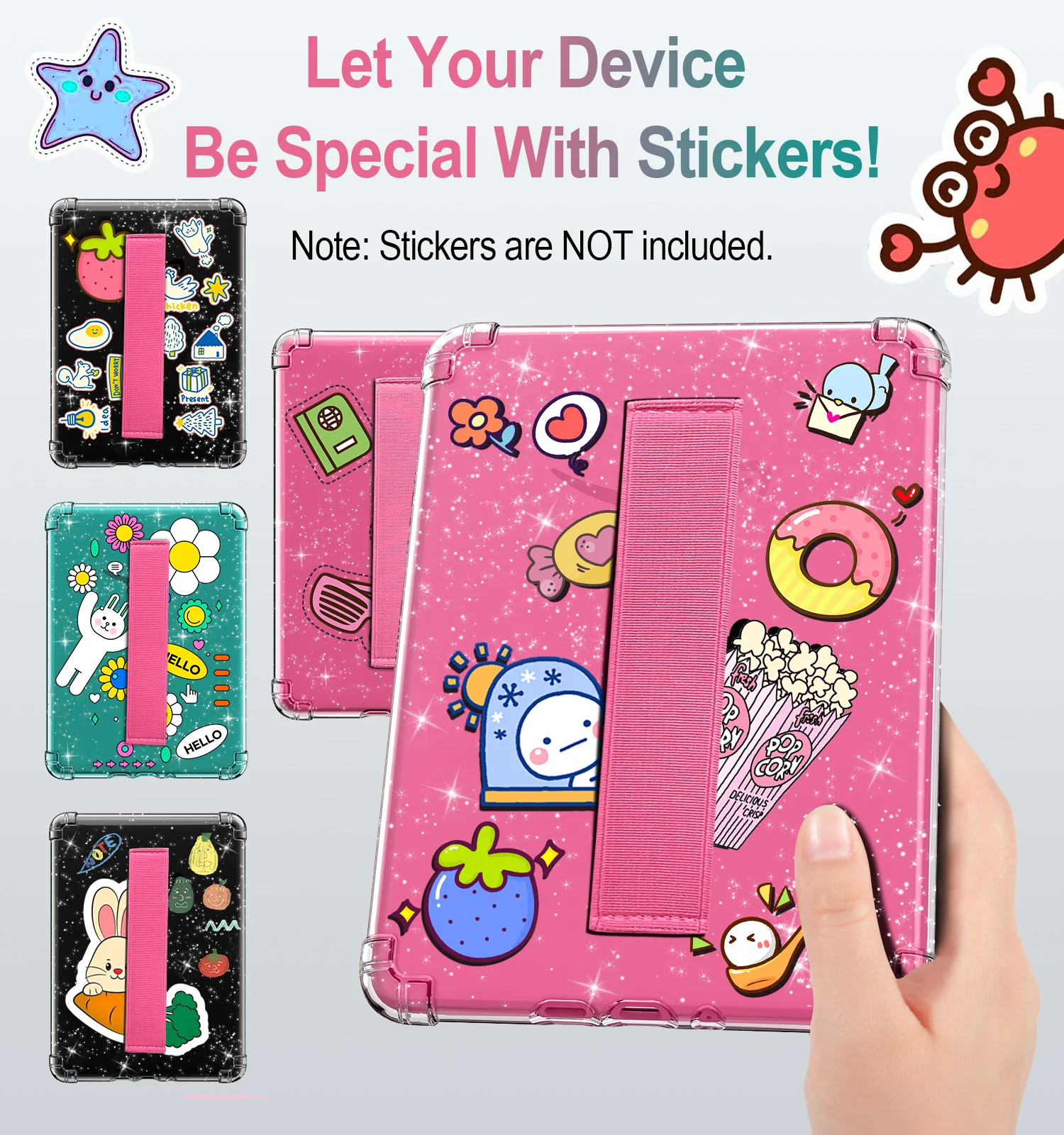 حافظة حزام اليد لجهاز Kindle Paperwhite 12th Gen 2024 فائقة النحافة وشفافة وناعمة ومرنة من مادة البولي يوريثان الحراري غطاء خلفي #3