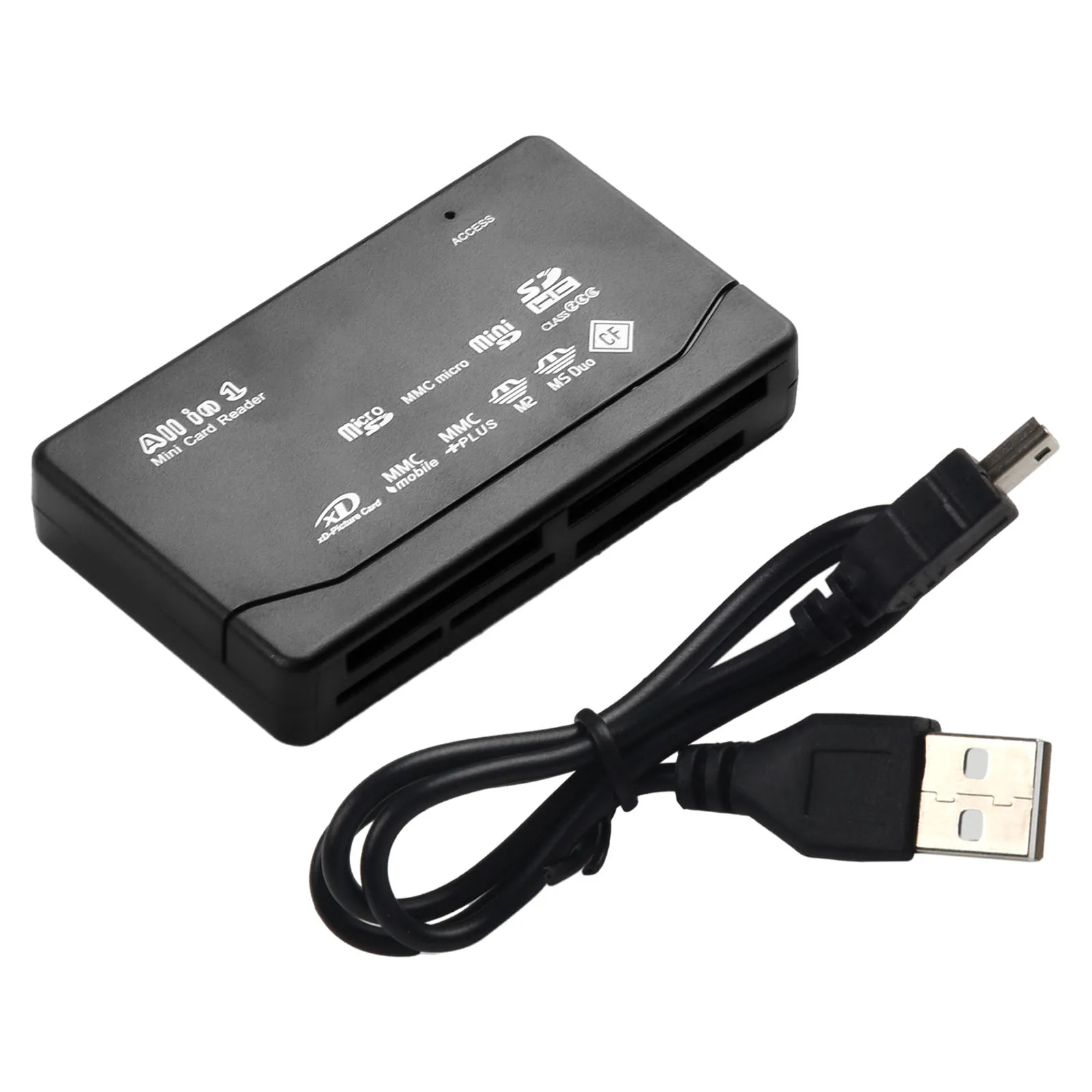 Mini Memory Cardreader All In One Card Reader USB 2.0 480Mbps Card Reader Mini SDHC TF MS M2 XD CF Micro-SD Carder Reader