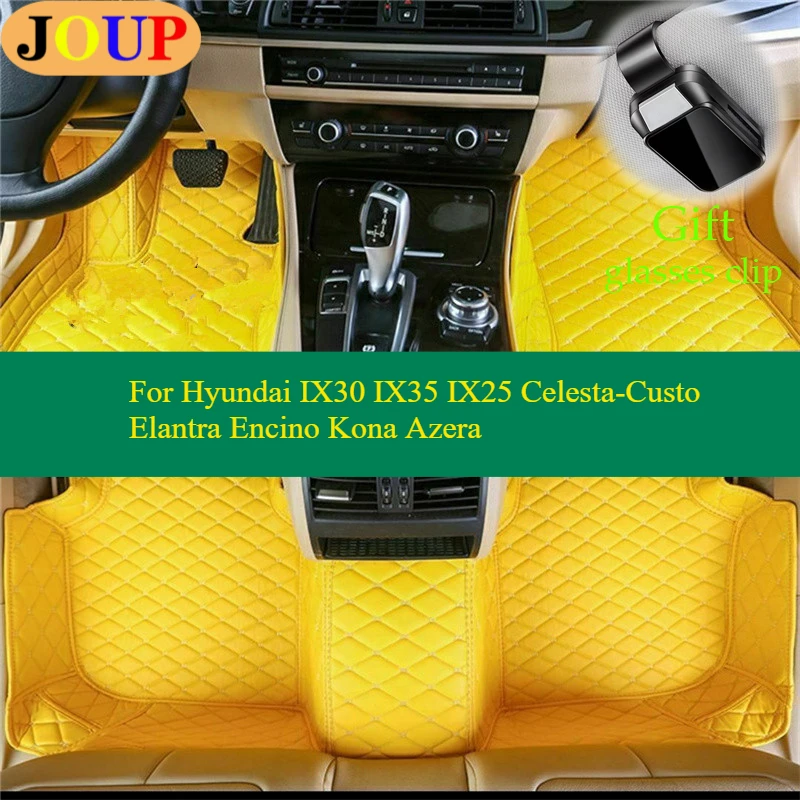 

For Hyundai IX30 IX35 IX25 Celesta-Custo Elantra Encino Kona Azera Car Floor Mats Custom Carpets Covers Left /Right Hand Drive
