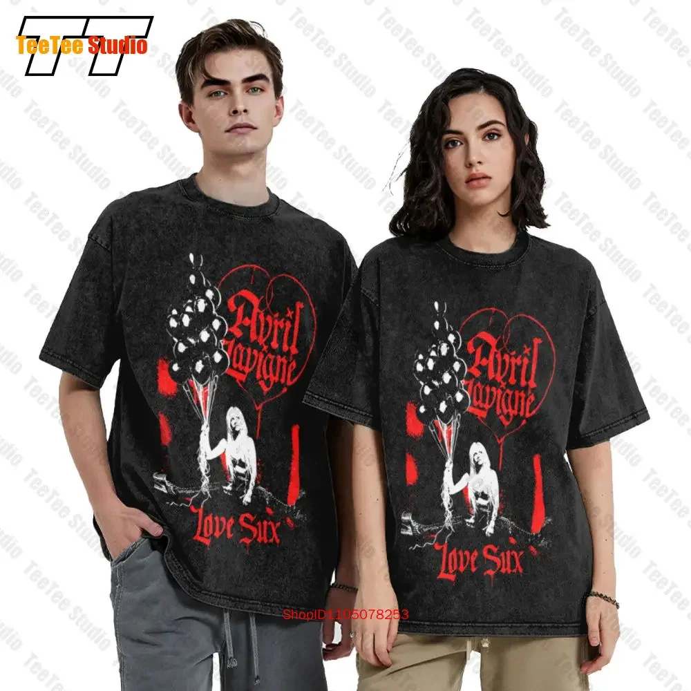 Avril Lavigne Love Sux Vintage Oversized T-Shirt 0KR0 Golf Wear Short Sleeve Tee