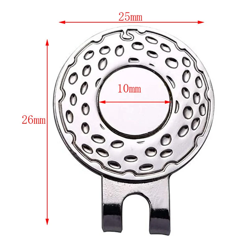 Golf Ball Mark com Hat Clip, Liga exterior magnética, Marcador Suprimentos