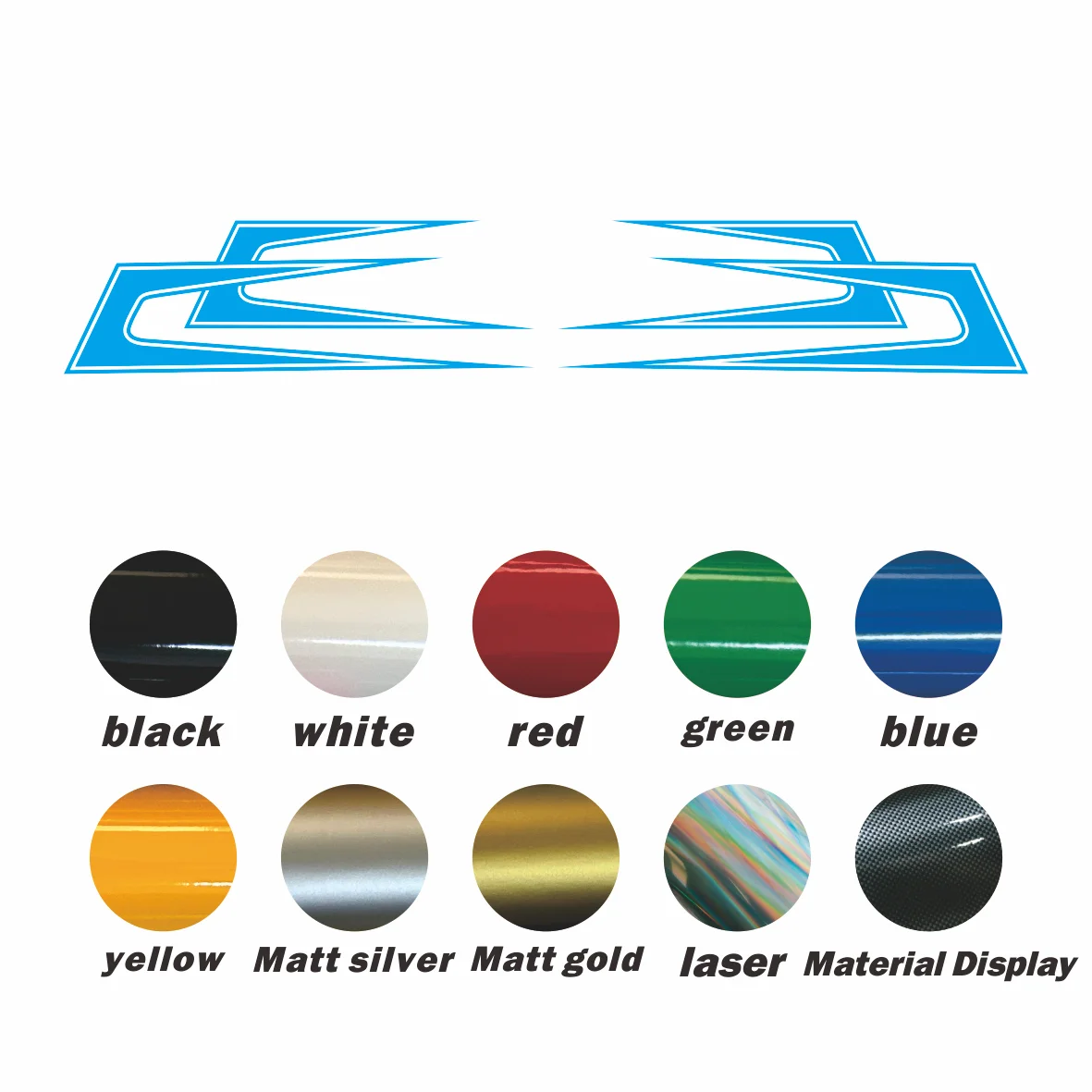 2PCS Custom-Color Boomerang Truck Roof Decals - Fit for Volvo/Scania/DAF, Eye-Catching Graphics Stickers for Truck Enthusiasts