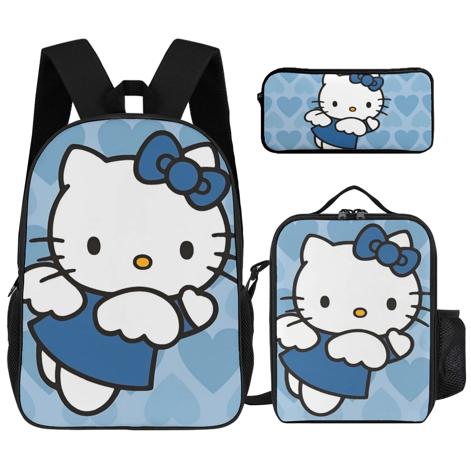 

Hello Kitty Mochilas Escolares школьная сумка с принтом 17 дюймов рюкзаки для школы 17-дюймовый пенал школьный рюкзак сумка для обеда