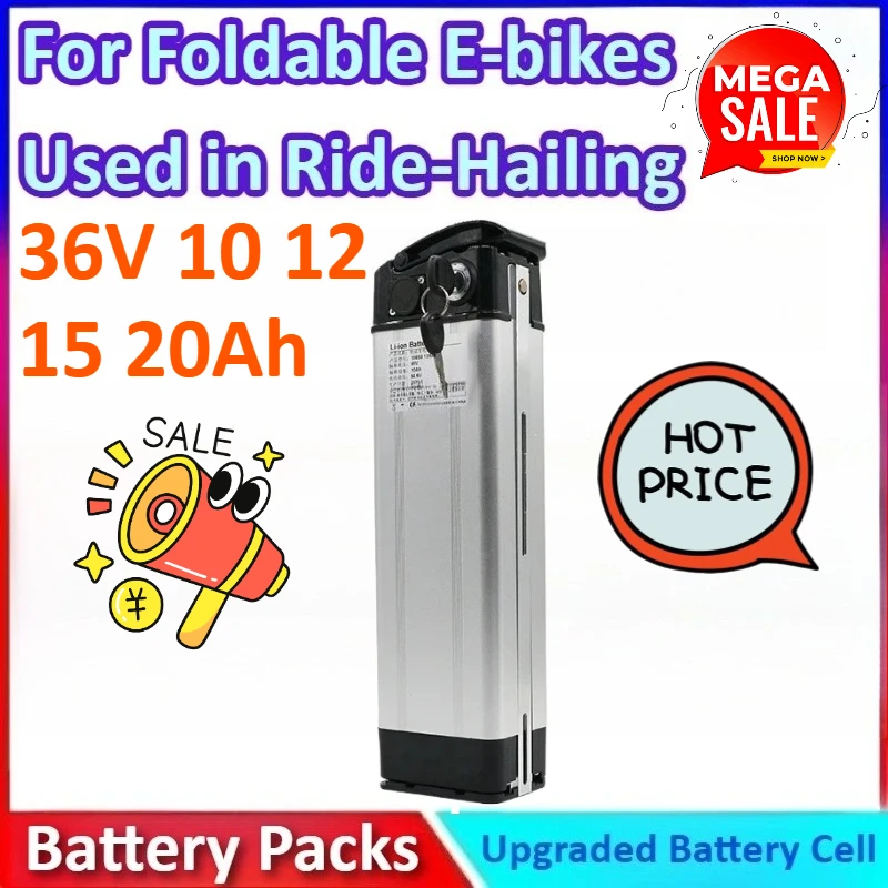 

New 10/12/15/20Ah 36V Lithium Battery for Foldable E-bikes Used in Ride-Hailing,Compatible with Models Like Haiba and Silverfish