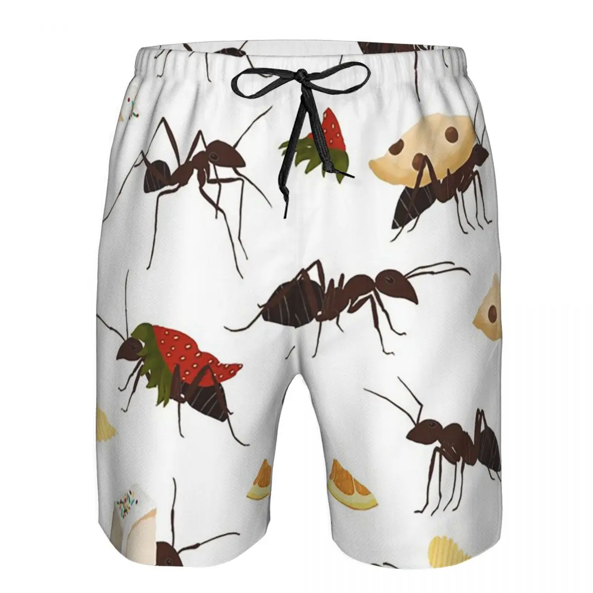 Ants Carrying Snacks Trunks Beach Board Shorts Casual Quick Dry Swimming Summer Men Pants