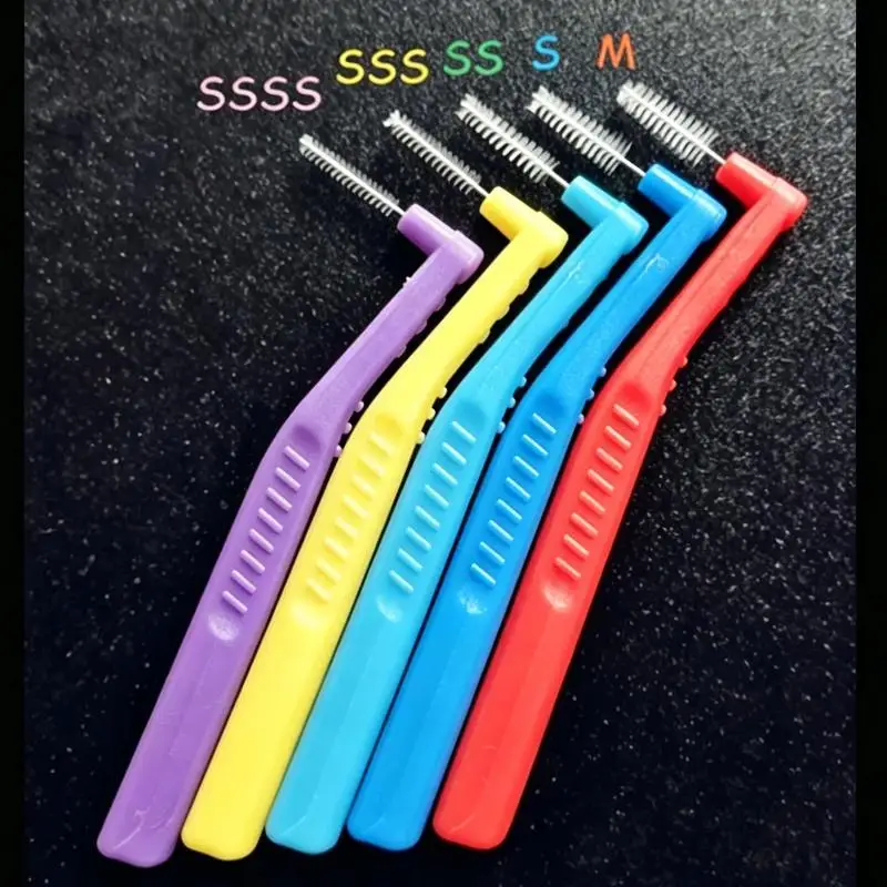 Set mit 10 Interdentalbürsten für Zahnspangen, L-förmige Interdentalbürsten für die Mundhygiene – Detail 5