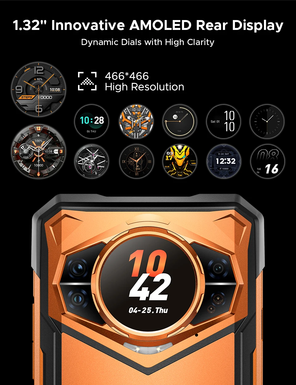 Doogee S200E 5g Rugged Phone 1.32" Amoled Rear Display 48Gb Ram(8Gb+40Gb) 256Gb Rom 10100Mah Ai Triple Camera Android 16 Mobile Phone