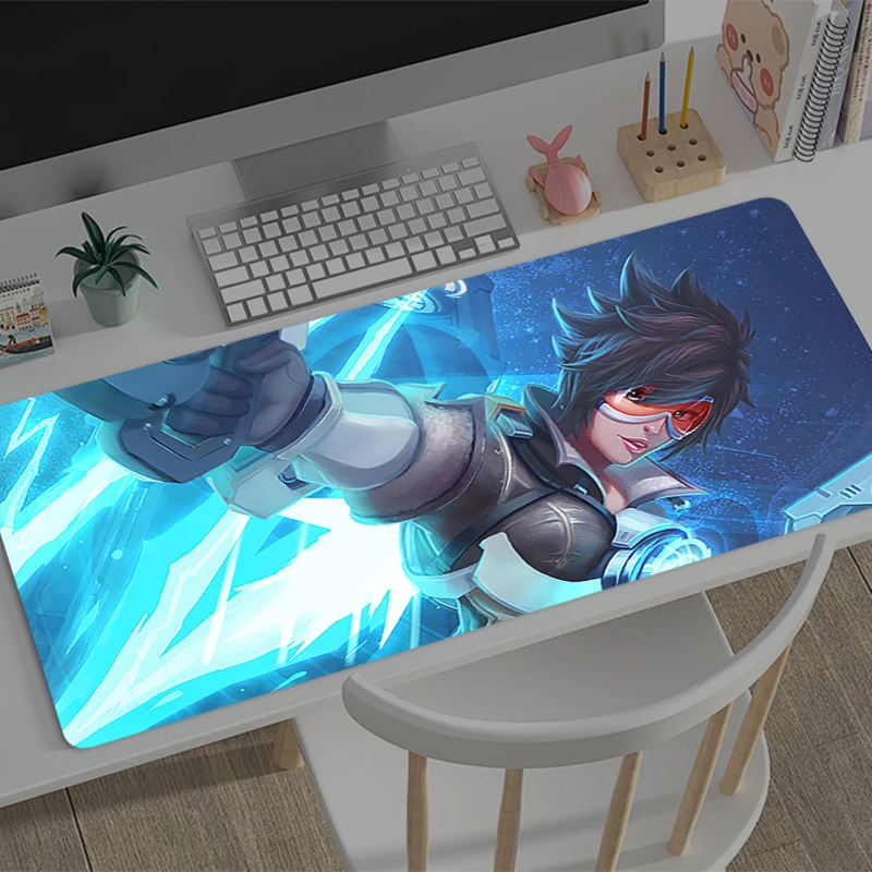 Mouse Pad Large O-overwatch Tracer Computer Office Game Table Mats Rubber Anti-slip Gaming Keyboard Long Desk Pads game Mousepad