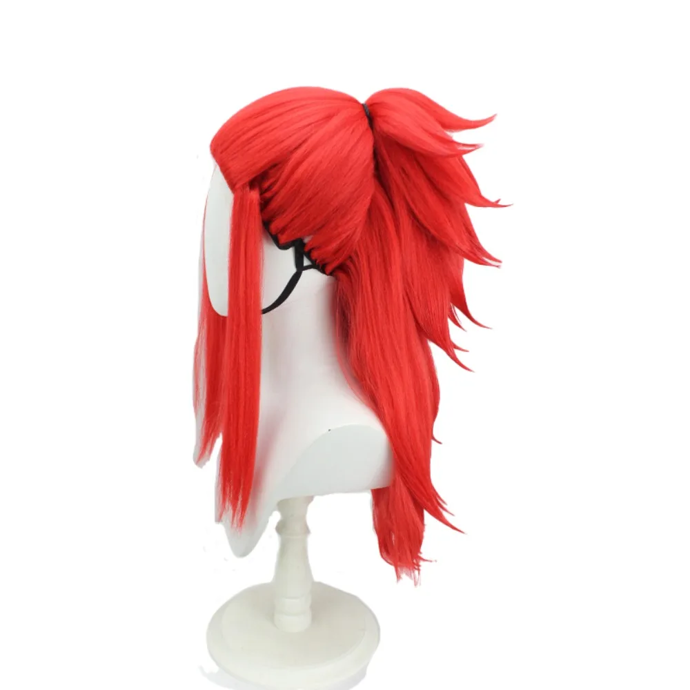 Bleach Renji Abarai Cosplay Wig Red Cornrows Anime Hair for Men Boys Cos Costume Party