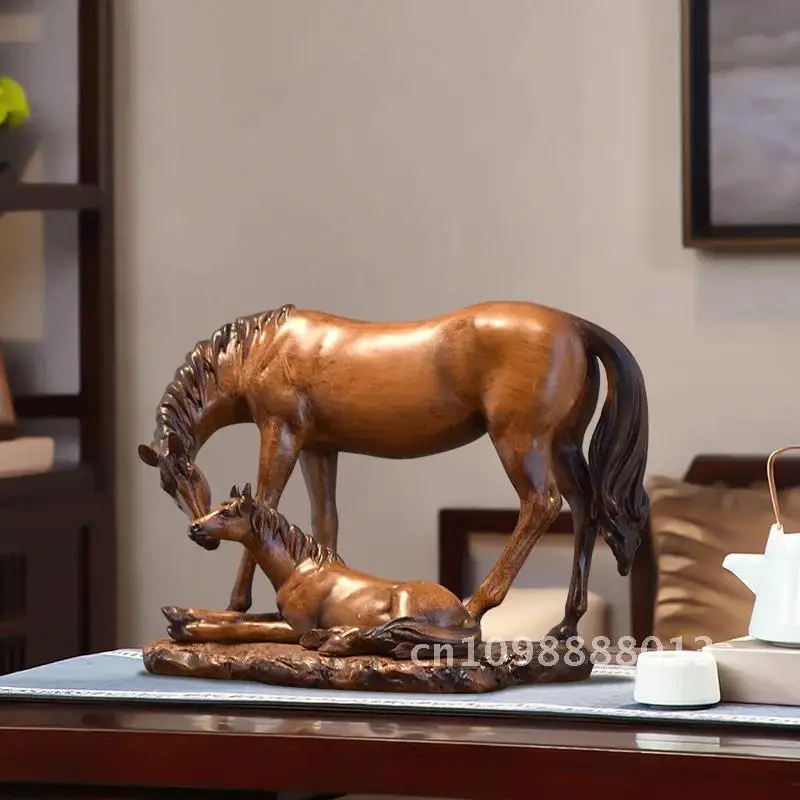 

Creative Horse Resin Sculpture, Horse Model Statue Home Decor Craft Decoration Living Room Animal Office Gift Decoration