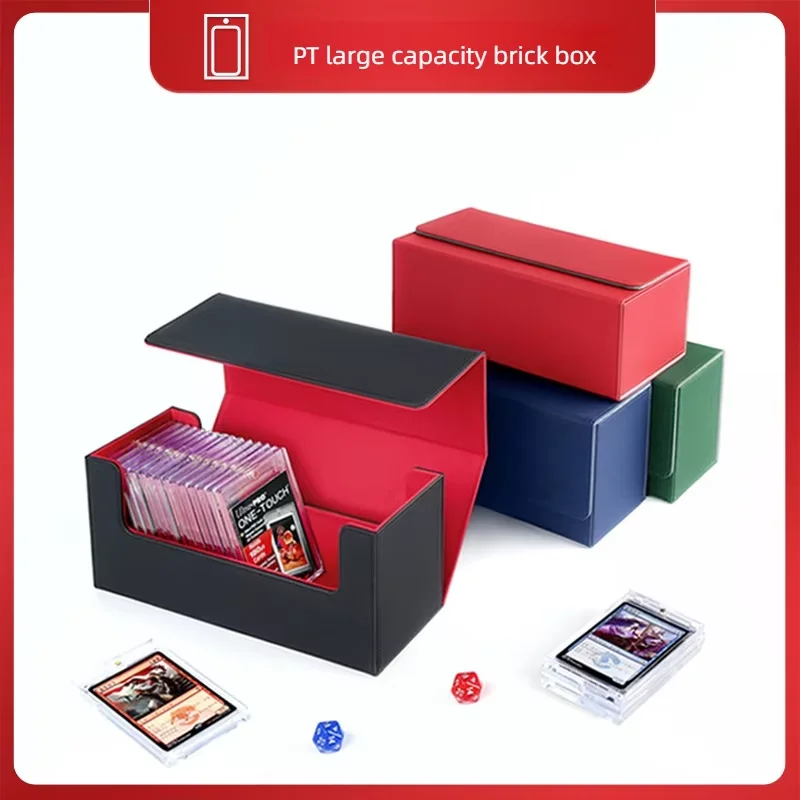 Pmk Flip 35pt Strong Magnetic Scoring Card Storage Box Large Capacity PSA BGS Compatible Brick Box for Star Cards Game King