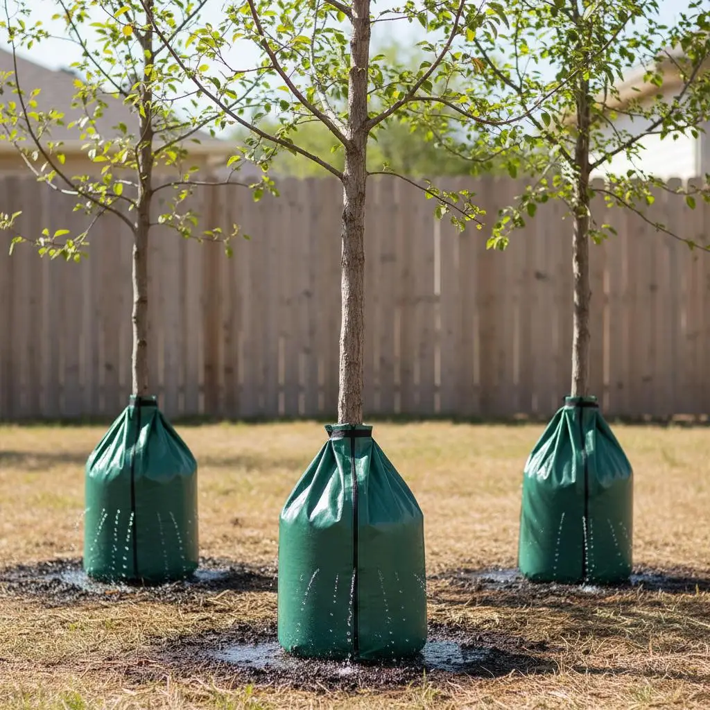 

Кольцо для увлажнения почвы 20 галлонов, 3 шт., для питомников деревьев, садов, огородов, глубокое увлажнение корней, медленное высвобождение, на молнии, многоразовое, полиэтилен