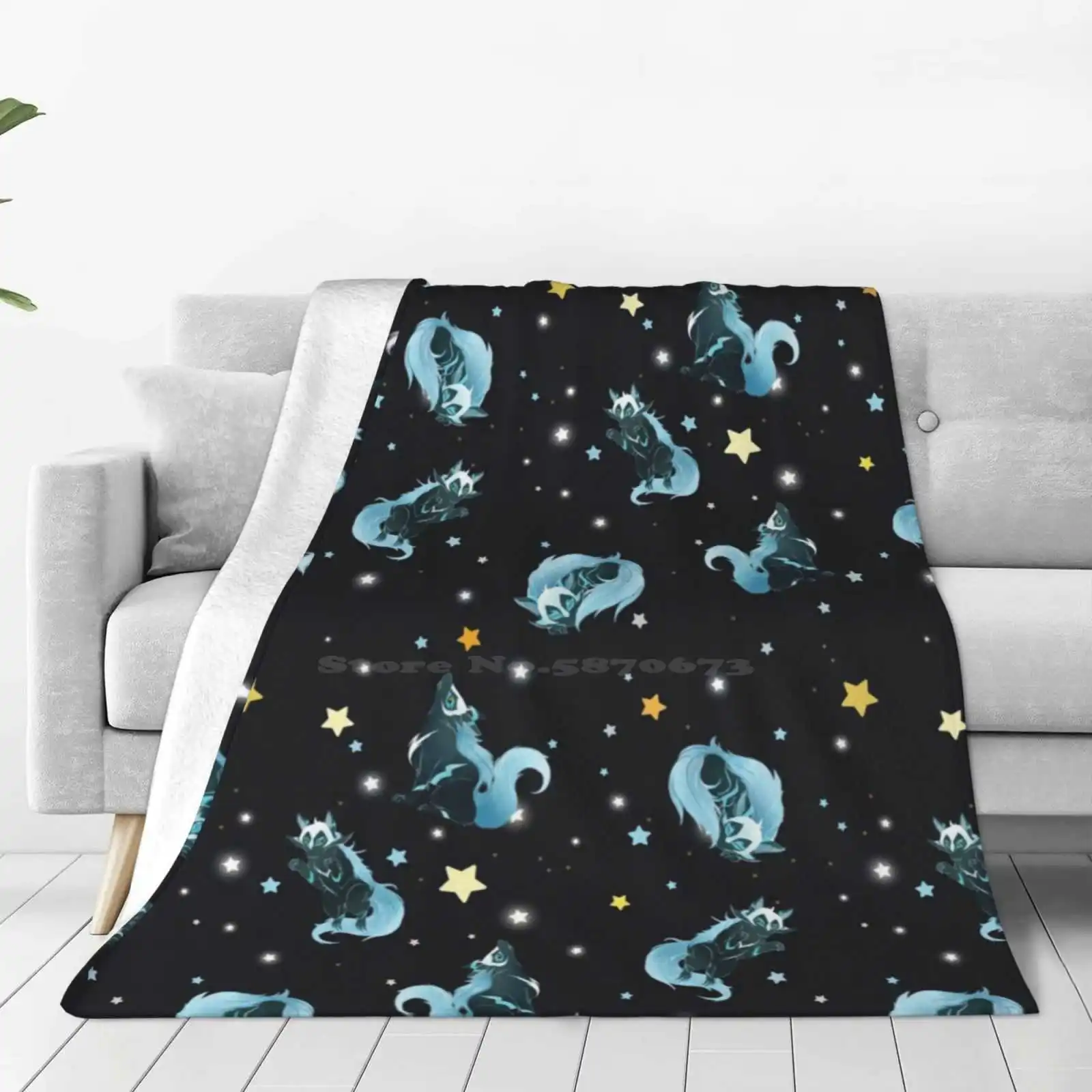 Cosmic Wolf All Sizes Soft Cover Blanket Home Decor Bedding Cosmic Wolf Voltron Legendary Keith Kogane Cosmos Stars Animals