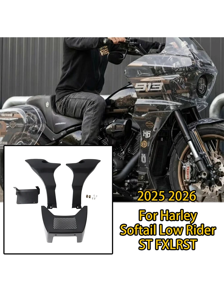 Nieuwe Harley Softail Low Rider ST FXLRST kuip spoiler cover zwart 2025 2026 motorfiets accessoires onderdelen passend voor modellen - afbeelding 2