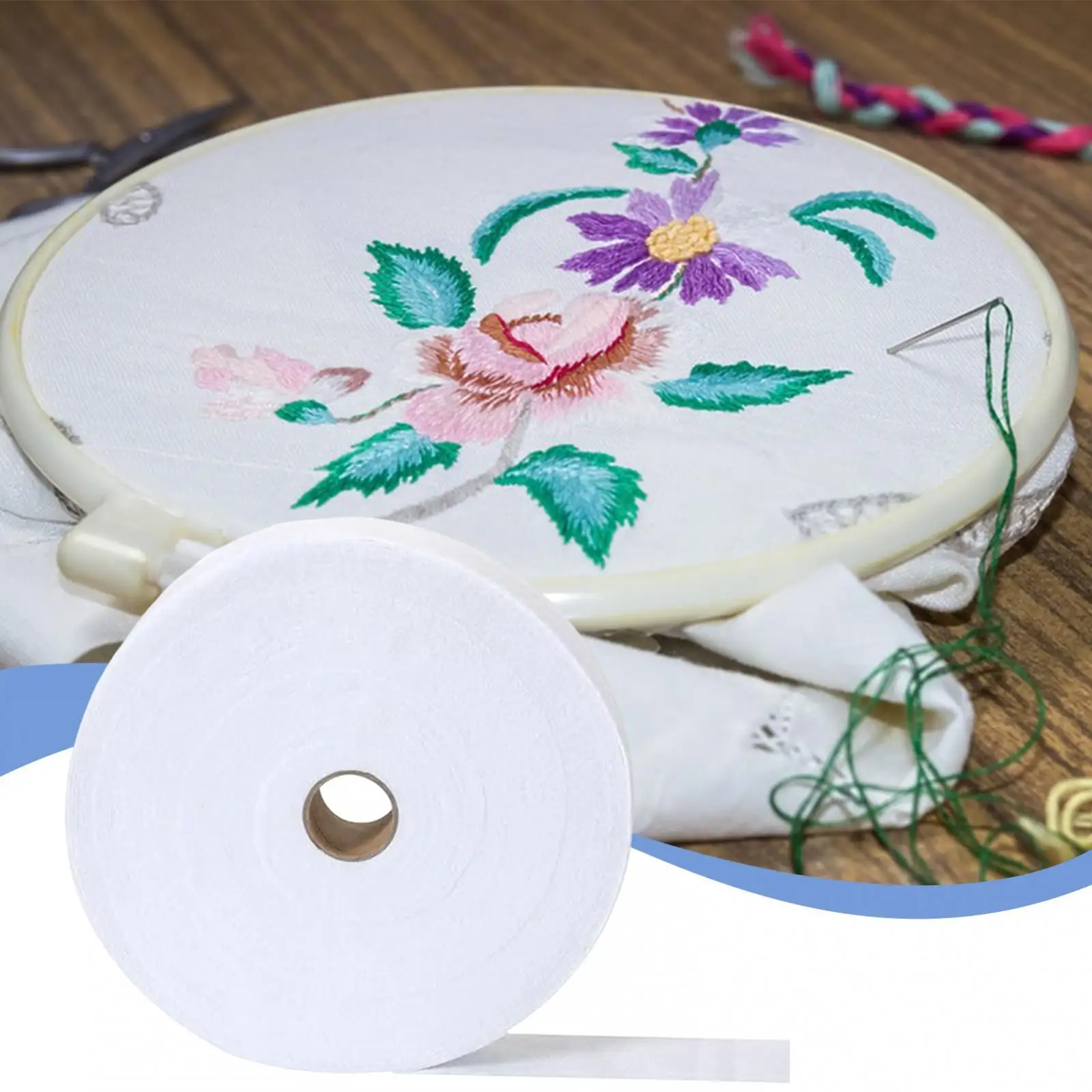 Quilting Batting Roll 35 Yards Polyester Strip for Sewing Crafts Stuffed Toys Rug Braiding Needle Punching and Wallet Making DIY