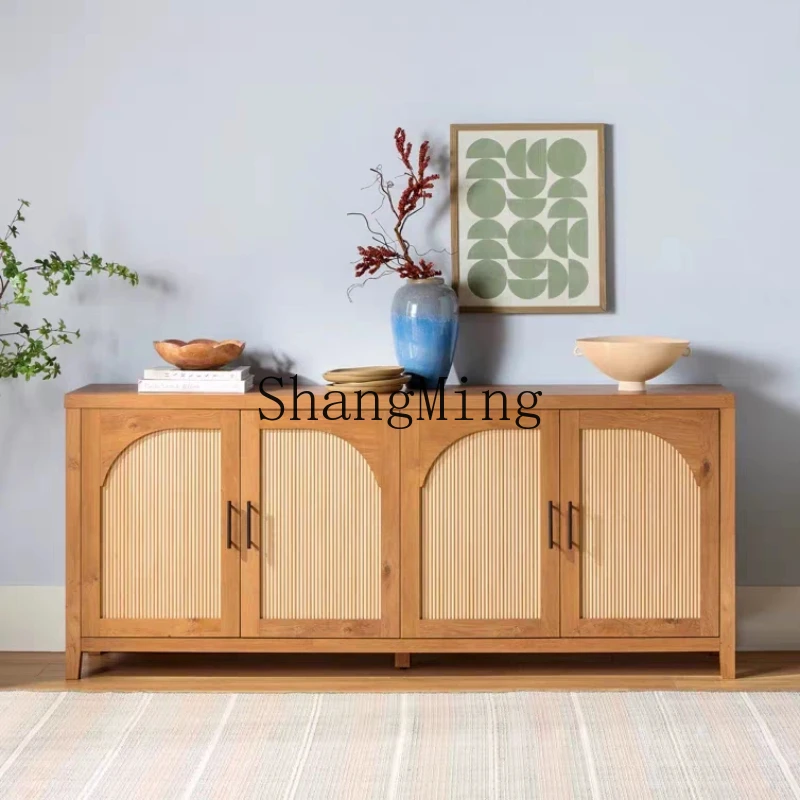 

ZYY household retro solid wood dining side cabinet medieval living room storage TV cabinet entrance storage cabinet